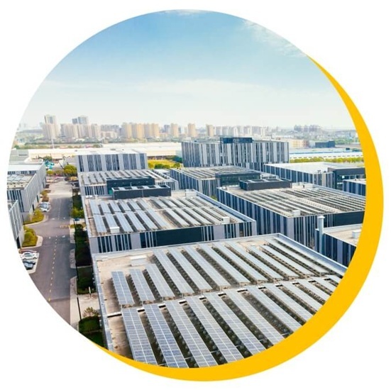 Industrial, Commercial, and Government rooftop solar panels